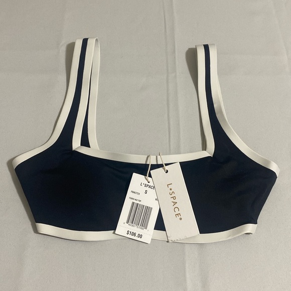 L*SPACE Women's Fused Ace Top Bralette Style Bikini Top Size S - Picture 1 of 9
